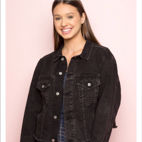 black jean jacket brandy melville